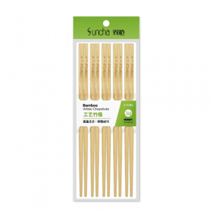 双枪工艺竹筷(鱼)10双 无漆