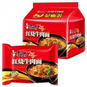 康师傅 红烧牛肉面5连包500g