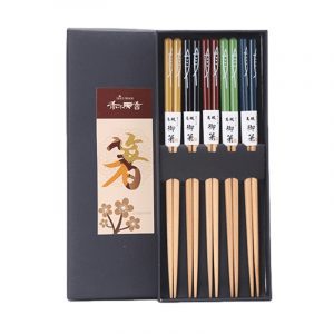 双枪年年有鱼5双装(实木)